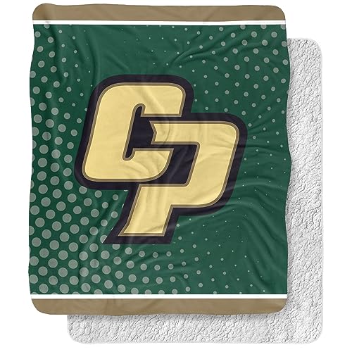 California Polytechnic State University Blanket, 50"x60" Logo Dots Silky Touch Sherpa Back Super Soft Throw Blanket