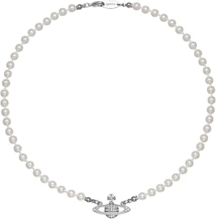 Golden Silver Saturn Pearl Necklace Diamond Pearl Bead Crystal Rhinestone Saturn Planet Necklace for Women and Girls with Special beautiful bag Gif Fashion Net red trend Choker