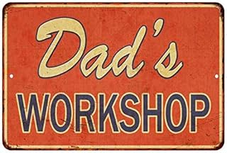 Chico Creek Signs Dad's Workshop Sign Vintage Shop Garage Man Cave Signs Mechanic Wall Decor Art Decorations Gift 8x12 Metal 208120068009