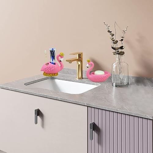 Na Yhhresinking Last Forever Flamingo Gift For Her. Elegant Pink Flamingo Resin Toothbrush Holder. Sweet Heart Desgining. Hygienic Toothbrush Storage. Bathroom Organizer For Toothbrush（Pink） #TOP3