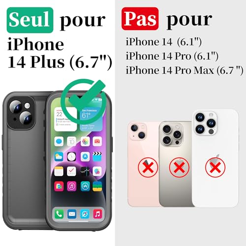 Coque antichoc pour iPhone 14 Plus protection intégrale 360 incassable - 2
