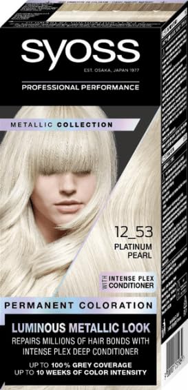 Tinte permanente Syoss Baseline Metallic Collection, 12-53 Platinum Pearl, 115 ml