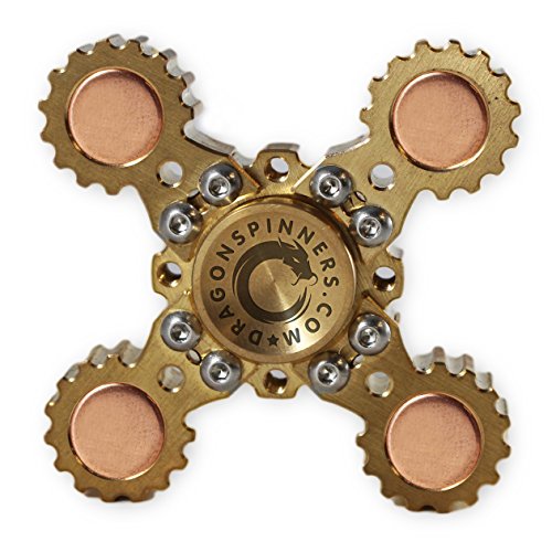 ORIGINAL DRAGON SPINNER 4 Winged Brass Hand Fidget Spinner Toy EDC Luxury Helps You Focus And Reduce Stress SPINS UP TO 6 MINUTES!