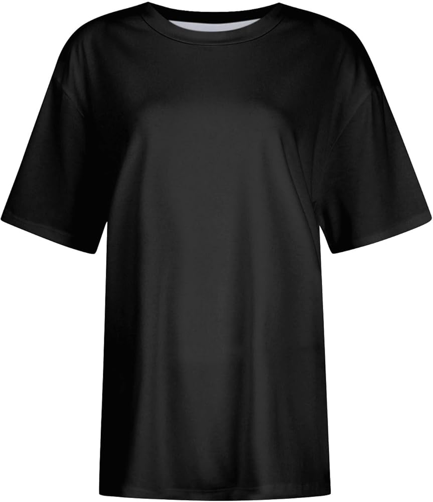 Oversized Tshirts for Women Classic Crewneck Short Sleeve Shirts
