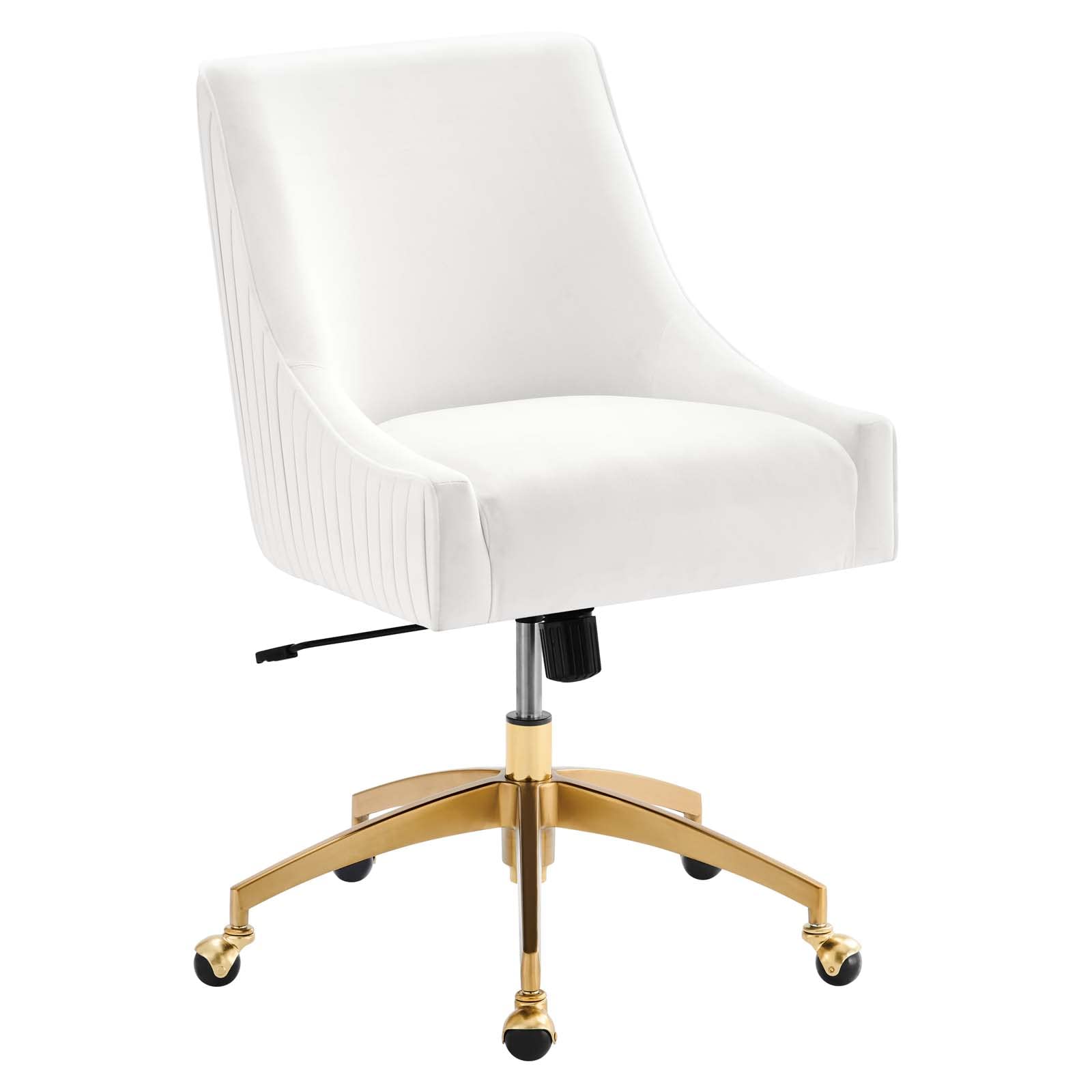 Modway EEI-5080-WHI Discern Performance Velvet Office Chair, White