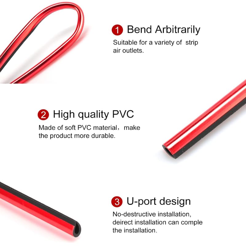4 Clip Per Bocchette Auto A Forma Di Rossetto, Strass Glitterati, Decorazione Interna Auto, Accessori Auto Da Donna (rosso)