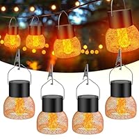 Solar Hanging Light, IP65 wasserdicht Solarlampen für Außen Hängend, Solar Gartenleuchten für Außen, Lampe Outdoor, leuchte Hängend, für Gärten, Höfe, Zäune, Bäume，4 Pieces