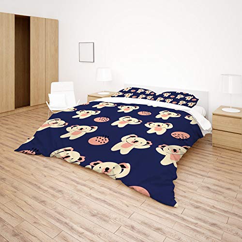 Housse de couette koala rose King avec ses 2 taies d'oreiller