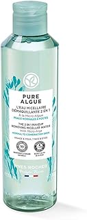 Yves Rocher PURE ALGUE 2 in 1 acqua micellare con microalghe rimuove delicatamente il trucco e nutre la pelle, 1 flacone da 200 ml
