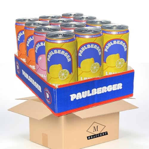 Paulberger Limo ganze Mix-Palette 4x Lemon 4x Bubblegum 4x Peach Paul Berger iCrimax 12 x 330ml inkl. 3 DPG Pfand by MBAccent + MBAccent Versandschutzpackung