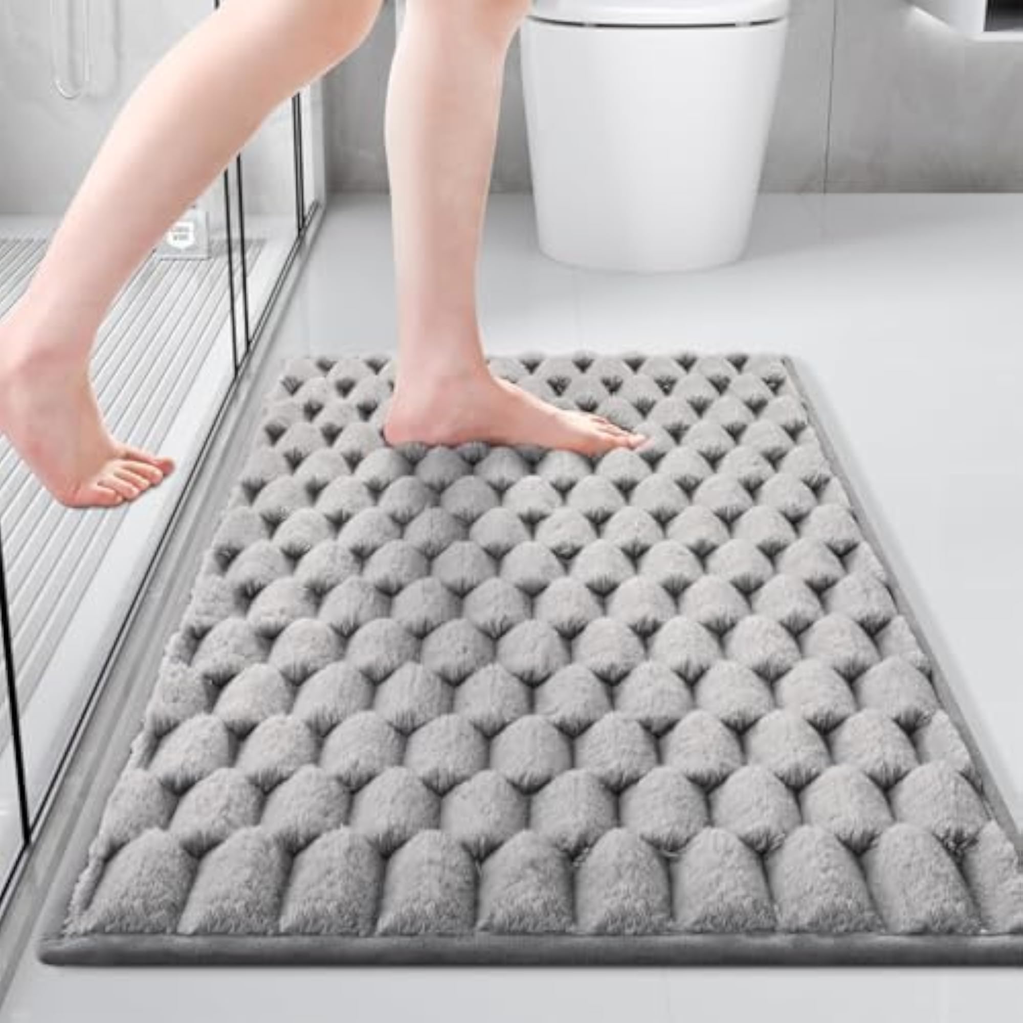 Bathroom Door Mat 40x60cm, Silicone Dot Back, Non-Slip