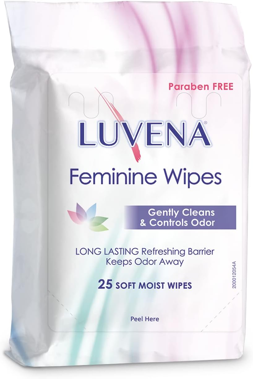 Feminine Wipes for Women - Witch Hazel Vaginal and Postpartum Wipes, pH Balanced, Resealable Pouch - Refresh and Resist Odor - Dermatologist Tested, Made in USA (25 Count, 1 Pack)