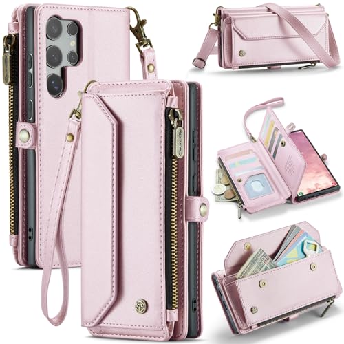 Étui Samsung Galaxy A23 housse cuir portefeuille zippé coque protection avec dragonne