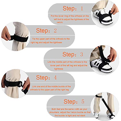 HOW TRUE Golf Training Aid Kit Golf Swing Trainer Inflatable Smart Ball, Golf Swing Leg Correction Belt Posture Correction - Thumbnail 5