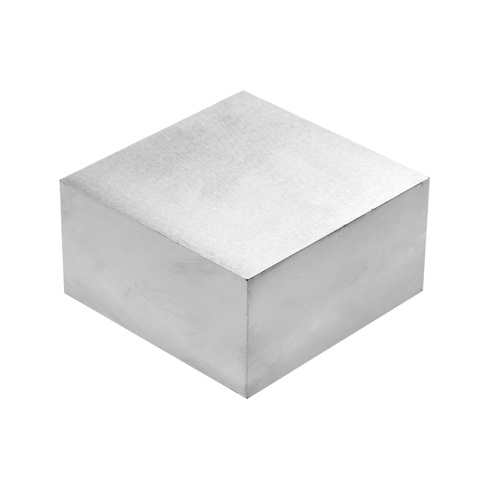 PATIKIL 75x75x40mm Steel Bench Block, Steel Block Metal Bench Block No Holes Matched Hardened Steel Flat 123 Blocks Precision Ground Milling for Jewelry Making Stamping Tool, Square
