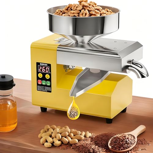 Máquina de aceite de prensado en frío, 1500 W de alto par para una extracción eficiente de oliva,...