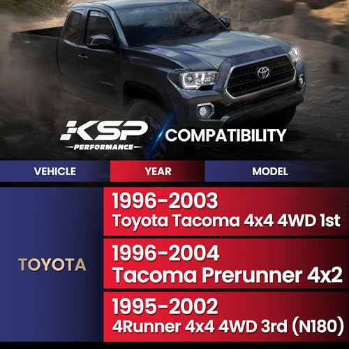 Image of KSP 2-4 inch Upper Control Arms for Tacoma Runner 1995-2003 Old Model,Front Control Arm with Flexible Ball Joint for Toyota N180 Prerunner,Adjuatable Aftermarket Arm Replace for Stock fixed Suspension Arm