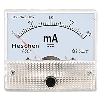 Heschen 85C1-200mA Panel Mounted Rectangle Current Tester Ammeter DC 0