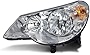 HEADLIGHTSDEPOT Chrome Housing Halogen Headlight Compatible With Chrysler Sebring 2007-2010 4 Door Sedan Includes Left Driver Side Headlamp
