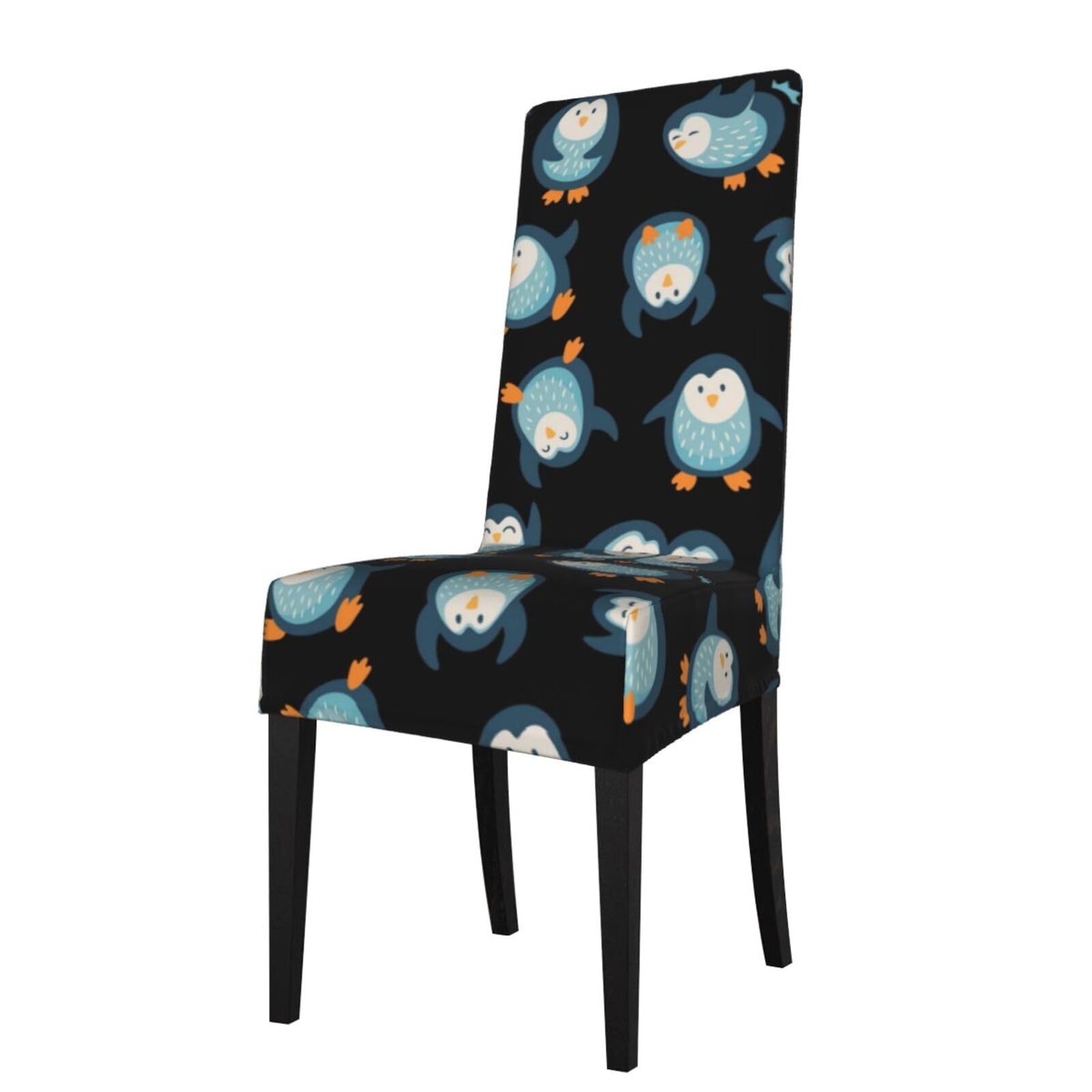 Lkymoh As Picture Penguins Cartoon Patterned, Chair Covers Stretch Chair Slipcovers For Dining Room, For Party Pet Protection Universal Fit Soft Polyester