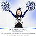 Hanaive Cheerleading Pom Poms and Large Cheerleader Hair Bow 12 Inch Large Metallic Cheer Cheerleader Pom Poms for Sports Team Spirit Cheering(Blue and White Mixed,Glitter and Matte)
