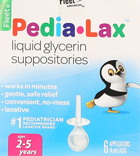 Pedia-Lax Liquid Glycerin Suppositories, 6 Count