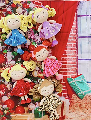Gloveleya Doll Baby Dolls Soft Rag Doll Baby Christmas Doll Girl Gifts Curly Spring Girl - Christmas Girl（Limited Amount 9Inches #TOP4