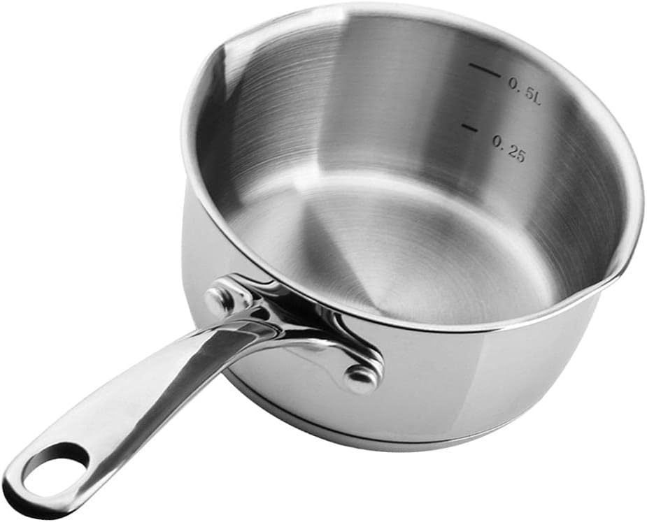 500ml Stainless Steel Milk Pan Butter Warmer Pan with Double