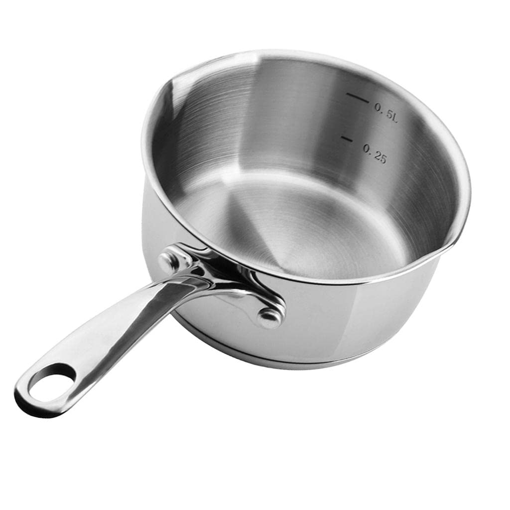 Pot à Lait/Beurre Chauffant en Acier Inoxydable de 500 ML avec Double Compartiment