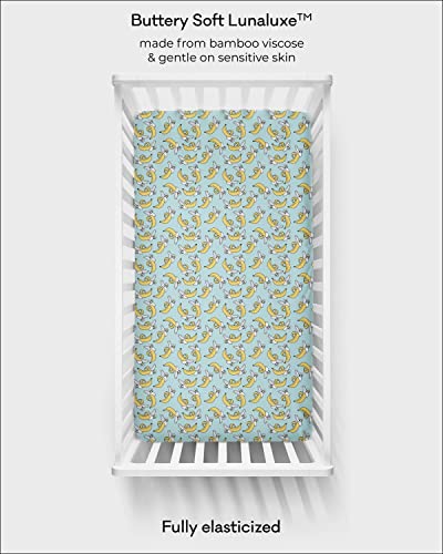 Little Sleepies Fitted Crib Sheet, Bamboo Viscose, Fully Elasticized, Bananas #TOP3