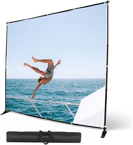 Miniatura 7 de Soporte para pancartas de 10 x 8 pies, pantalla de paso y repetición, soporte de telón de fondo ajustable para ferias, cabina de fotos, fondo de