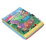 FECAMOS Water Painting Book, Soft Educational Toy Birthday Gift Reusable Water Doodle Book for Daily