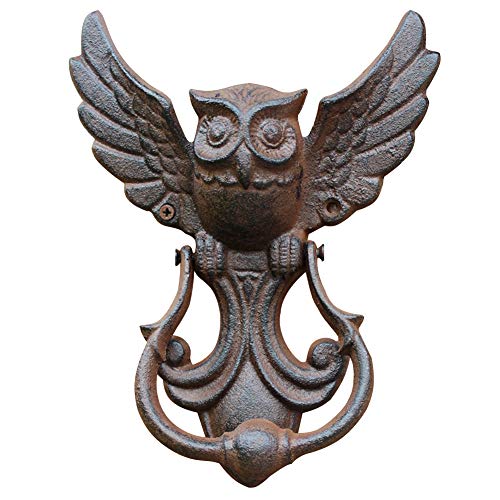 Owl Door Knocker,House Doors Cast Iron Pull Door Handle Vintage Owl Antique Style Decorative Door For Your Garden/Wooden House/Farmhouse