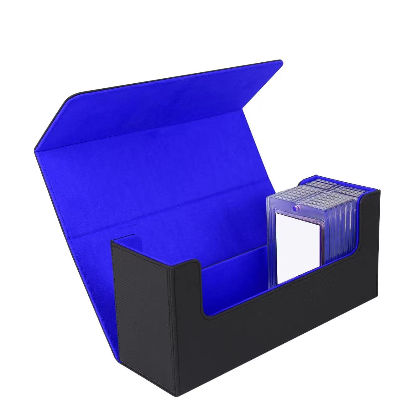 Toploader-Aufbewahrungsbox Für Sammelkarten – Magnetisch Verschlossen, Platz Für 200 Toploader, Schwarz & Stabil