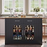 Plan de travail extensible avec table pliante : le plan de travail stable (120 x 40 cm) peut être étendu jusqu'à 65 cm avec un élément rabattable de 25 cm de large. Idéal pour la préparation des repas ou comme table à manger supplémentaire pour 2 à 4 personnes.