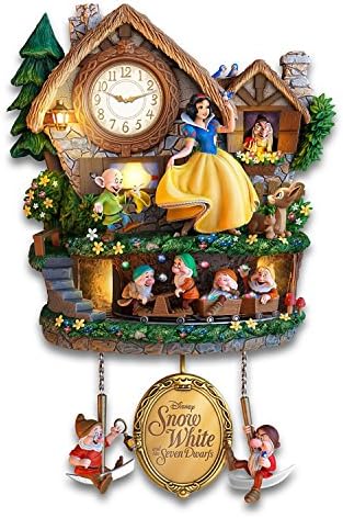 The Bradford Exchange Disney Snow White Hidden Treasure Illuminated Cuckoo Clock