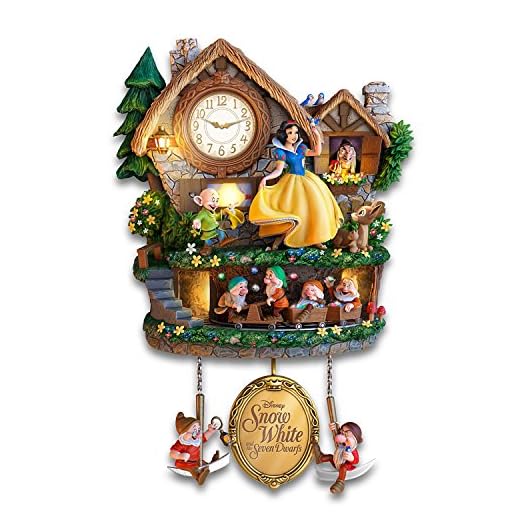The Bradford Exchange Disney Snow White Hidden Treasure Illuminated Cuckoo Clock