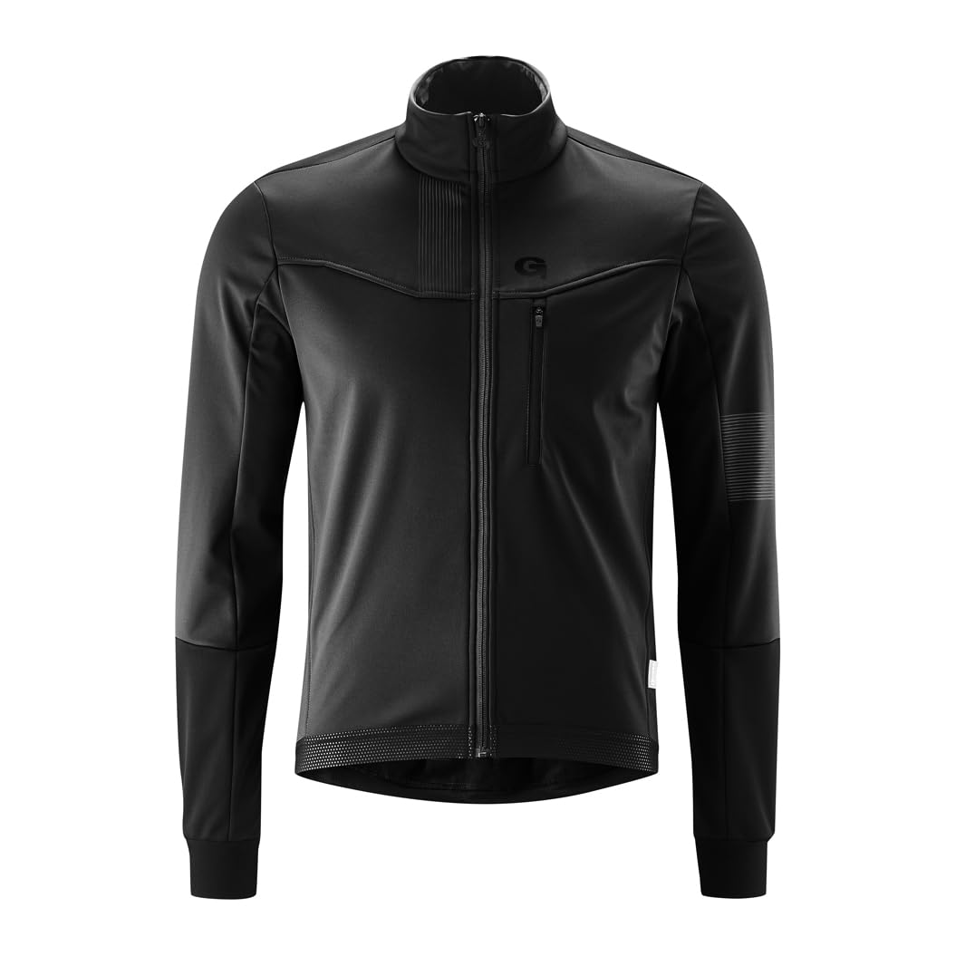 Gonso Valaff, Men's cycling jacket, Water-repellent softshell jacket, Windproof, G-Shell for optimum thermal insulation, Close fit, PFC-free