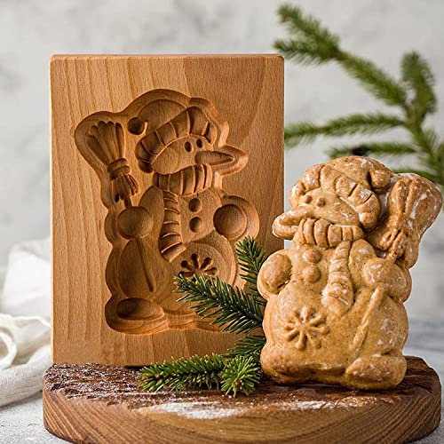 Wooden Cookie Molds For Baking,Easter Christmas Wood Springerle Cookie Cutter Carved,Mamoul Cookie Presses Stamps For Kitchen Diy And Family Gatherings #TOP12