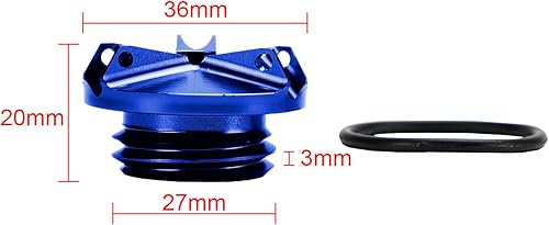 Miniatura 7 de Artudatech Tapa de llenado de aceite Billet azul para Yamaha MT-03 MT03 MT-07 MT07 MT-10  SP MT-25