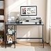 MINOSYS 47-inch Computer Desk with Storage Shelf - Your Ideal Black Gaming Desk for Bedrooms, Small Spaces, and Home Offices. This Modern Writing Desk is Perfectly Suited for PCs.