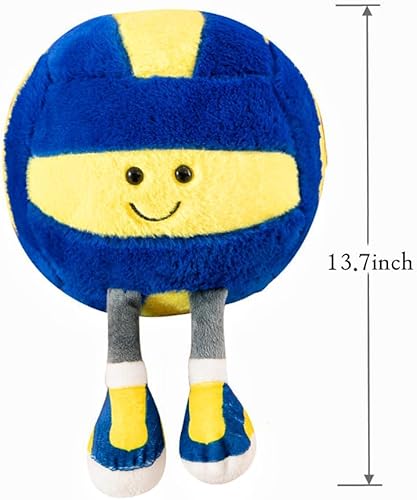 Miniatura 4 de Juguetes de peluche de fútbol de 13.7 pulgadas, suaves bolas de felpa deportivas, lindas y divertidas muñecas de fútbol americano, juguetes con