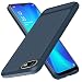 Produktbild GoodcAcy Kompatibel mit Oppo Realme C2 Hülle+ Panzerglas Schutzfolie, Flexibles Slim Case Bumper Weiche Handyhülle Silikon TPU Schale Kratzfest Kohlefaser Cover Carbon Optik(Blau)