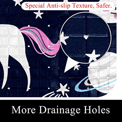 Alfombrilla de baño de PVC ecológica Bennigiry 37,5x68,5 cm de unicornio 3
