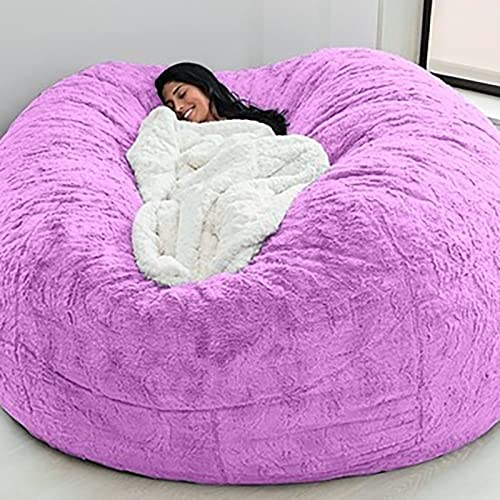 Puff de Piel sintética, Lujoso sillón Gigante para Adultos de 1,5/1,8/2,1 m, ultrasuave (sin Relleno)
