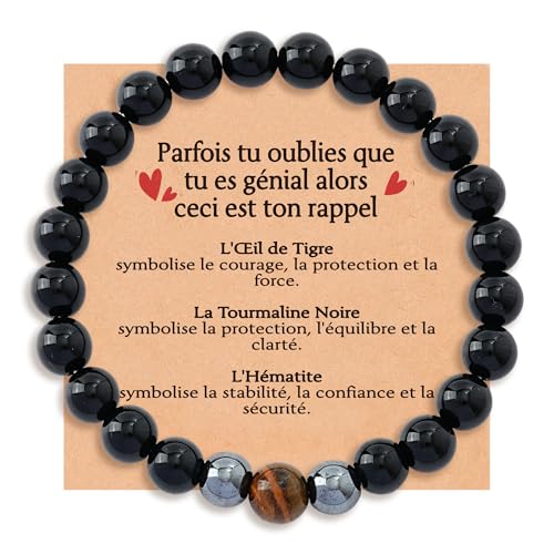 Merclix Bracelet Pierre Naturelle Homme Idee Cadeau Homme Original Utile Cadeau Papa Papy Collegue Frere Copain Mari Ado Garcon Fils Anniversaire Noel Retraite...