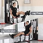 Fitvids Home Gym Equipment, Multifunctional Full Body Workout Weight Machine Station with Weight Stack, All in One Exercise Equipment with Pulley System & Seated Rowing for Home Gym Strength Training - Image 5