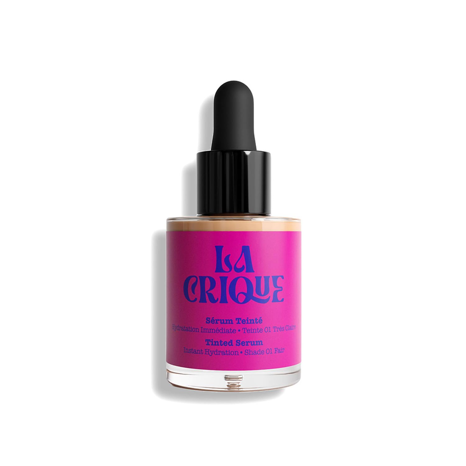 Hydrating Tinted Serum - Lightweight Face Foundation with Hyaluronic Acid & Prickly Pear - Buildable Coverage - Dry Skin - Vegan Friendly & Cruelty-Free - Shade 01 Very Fair - 1 fl oz