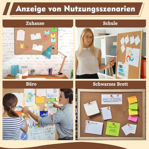 Namner 50 Stück Holz Reißzwecken, Natürliche Pinnadeln für Pinnwand & Weltkarte, Pinnwand Nadeln für Korkboard, Schwarzes Brett, Büro & Zuhause