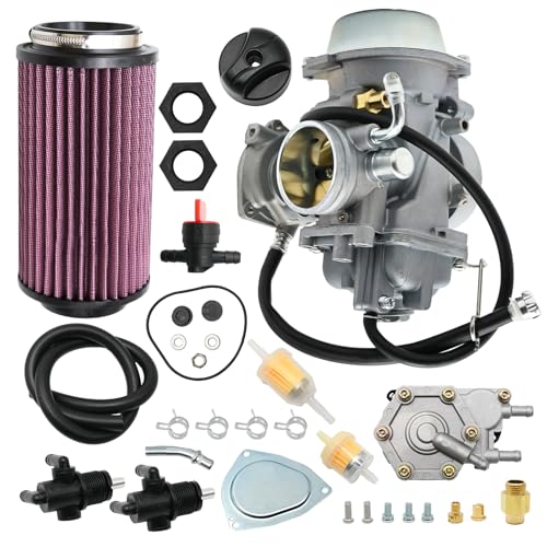 laffoonparts Carburetor Carb Kit Replacement for Polaris Sportsman 500 Carburetor 500 HO 4X4 2001-2005 2010-2012 Scrambler 500 4x4 1997-2009 w/Air Filter Fuel Pump Kit Replace 3131557 3131453
